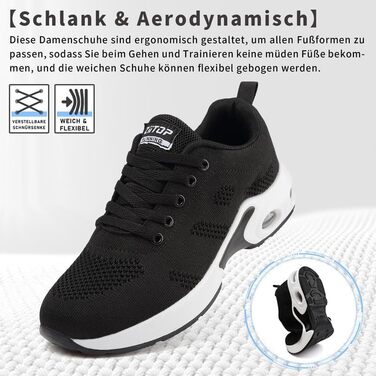 Жіночі кросівки для бігу та ходьби. Зручні, дихаючі, з амортизацією, спортивні, фітнес, для занять у залі та на вулиці. Чорно-білі, розмір 38 EU.