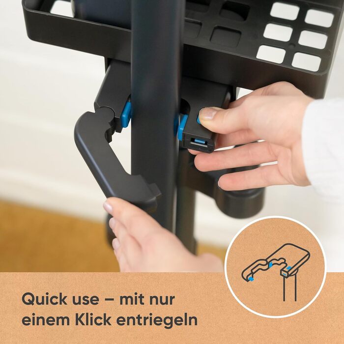 hoogo orga-nicer ST007 | Universal Stand Holder for Cordless Vacuum Cleaners with Suction Tubes from 32-46 mm Ø | Easy Assembly without Drilling | Stand Floor Stand Battery Stick Vacuum Accessories