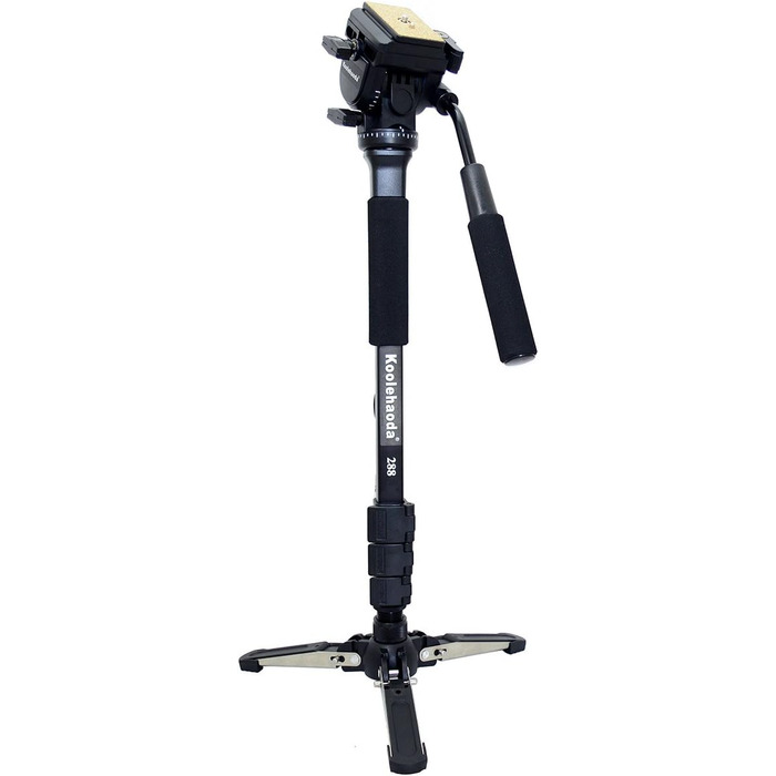 Штатив Koolehaoda з алюмінію з рідкосною головкою та складаною ніжкою для DSLR-камери, висота до 148 см