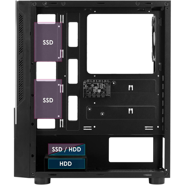 Корпус для ПК EMPIRE GAMING Spartan ARGB: середній ATX-корпус з LED підсвічуванням та скляною панеллю