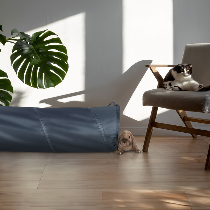 Relaxdays Складаний котячий тунель з іграшками