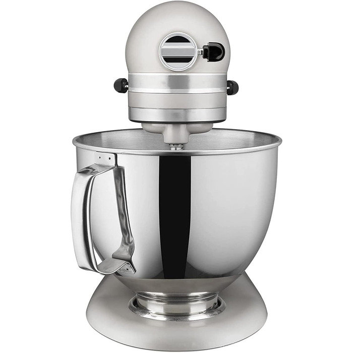 Миска з нержавіючої сталі 4,8 л з ручкою для KitchenAid, аксесуари для кухонної машини, сумісна з моделями K5THSBP, 125/150/165/175, підходить для посудомийної машини, срібляста