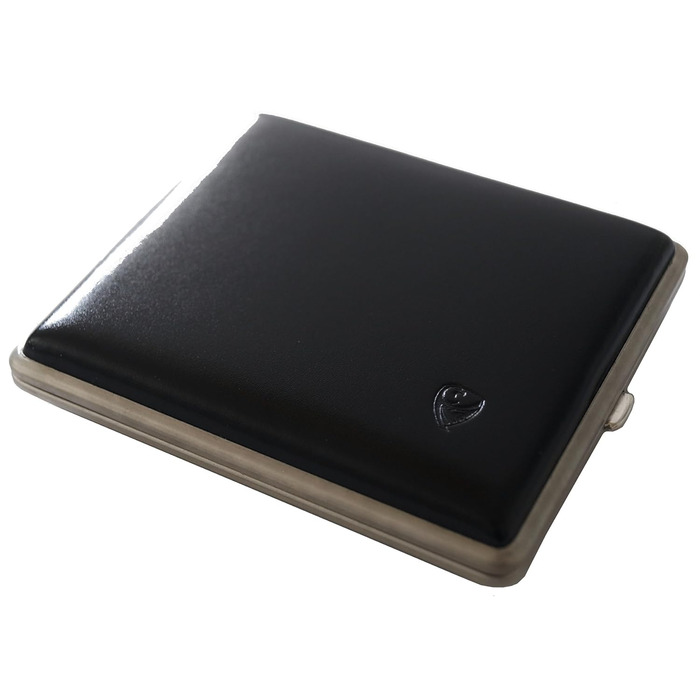 GERMANUS Cigarette Case, Made in Germany, Black, 100 mm