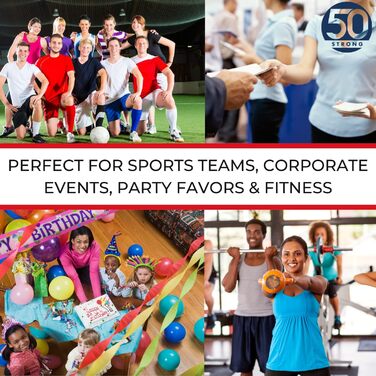 50 Strong Sport Squeeze Water Bottles - Set of 6 - Team Pack 22 oz BPA Free Bottle Easy Open Push/Pull Cap - Multiple Colors Available