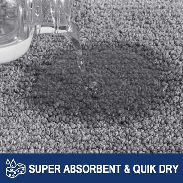 Килимок для дому FCSDETAIL 50 x 80 см, сірий, антиковзаюча, миється, поглинає вологу, для собак, вхідних дверей