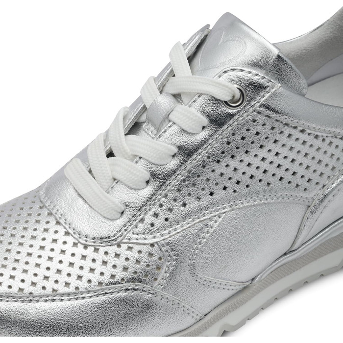 Жіночі кросівки Marco Tozzi, срібні, на шнурівці, веганські, 39 EU