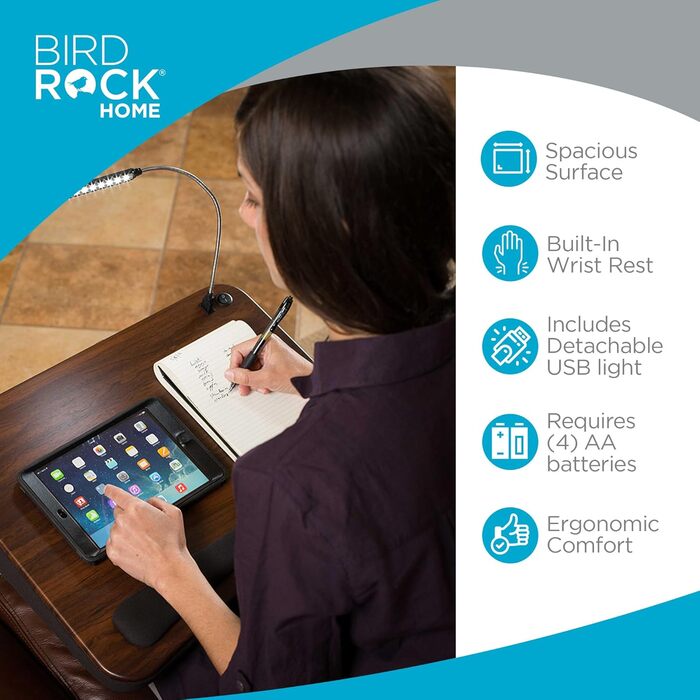 Стіл-підставка для ноутбука Sofia & Sam з USB-підсвічуванням, меморі-піна (5035)