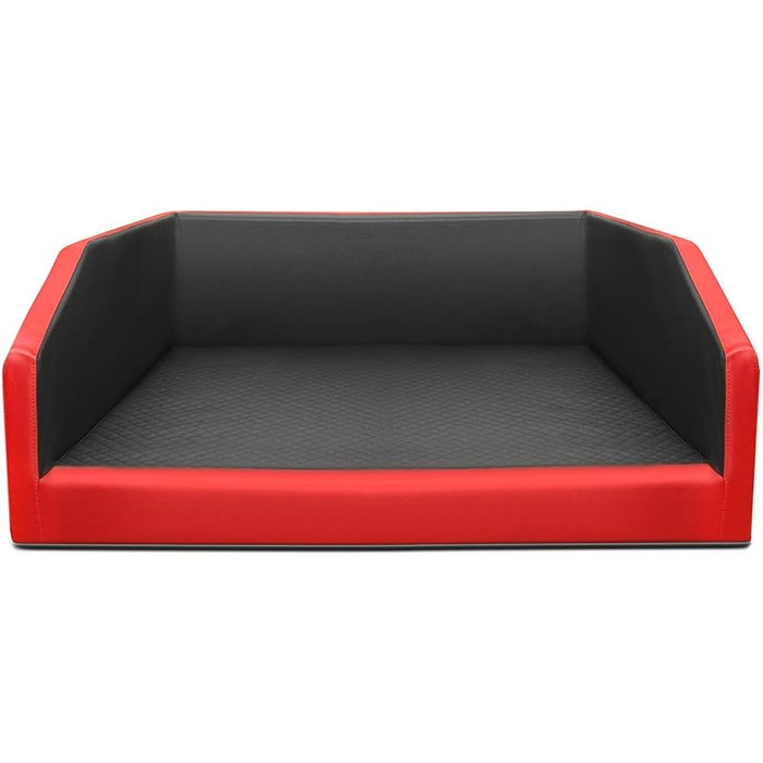 Преміум ліжко для собак Mayaadi-Home - 100 x 70 x 38 см | З захисною накидкою, з штучної шкіри | Автомобільне ліжко для собак, ліжко в багажник | Чорно-біле Travel Duo, розмір M