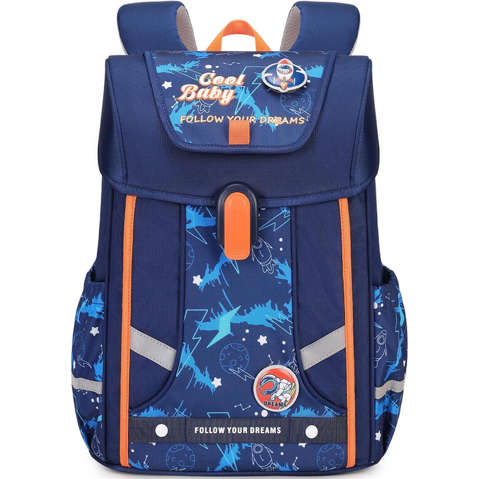 Шкільний рюкзак для хлопчика, 1-4 клас, ергономічний, з нагрудним ременем, 2025, для дітей 6-10 років, знімний поясний ремінь, світловідбиваючий, блакитний