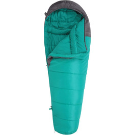 Спальний мішок Mountain Warehouse Summit 250 - 3/4 сезону, ізольований, мумієподібний, для кемпінгу та трекінгу, блакитно-зелений, довжина 200 см
