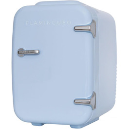 Міні холодильник Flamingueo Mini - 4L, 12V/220V, блакитний. Для догляду за шкірою, охолодження та нагрівання