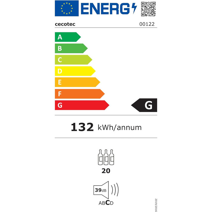 Холодильник для напоїв Cecotec Bolero GrandSommelier 2050 Black - 24 пляшки, компресорний, 5-18°C, тихий, без вібрації