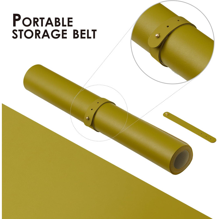 Підкладка під стіл шкіряна, антиковзаюча PU, 120x43 см - для офісу та дому
