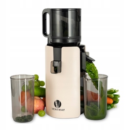Шнекова соковижималка Ventray max 120, 250 Вт, 1.2 л, BPA-free, колір: слонова кістка