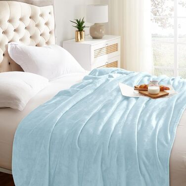 Пледи та покривала KMUSET з мікрофібри, білий, 152x183 см (50'x60') та 183x203 см (Twin 60'x80')