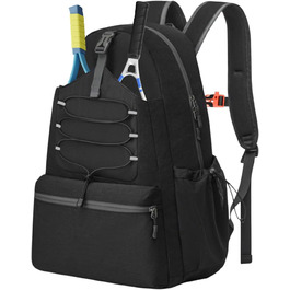 Lunaanda Tennis Backpack - Tactical Tennis Bag with Shoe Compartment & Racket Protection - Large Pickleball Bag Holds 4 Rackets