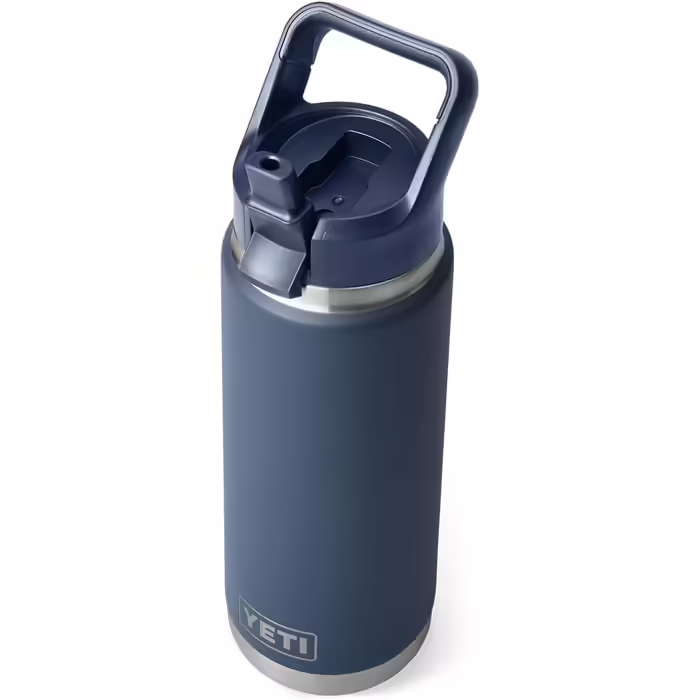 YETI Rambler C Tumbler, vacuum-insulated stainless steel bottle with straw lid, Navy, 26 oz (769 ml)