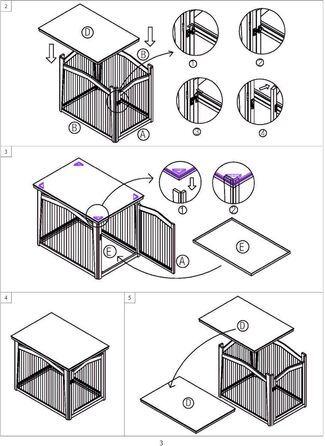 Дерев'яний вольєр для собак Dobar® розмір M з функцією столу - вольєр-будка для собак, 83 x 55 x 59 см, білий (коричневий, L 101 x B 71 x H 80 см)