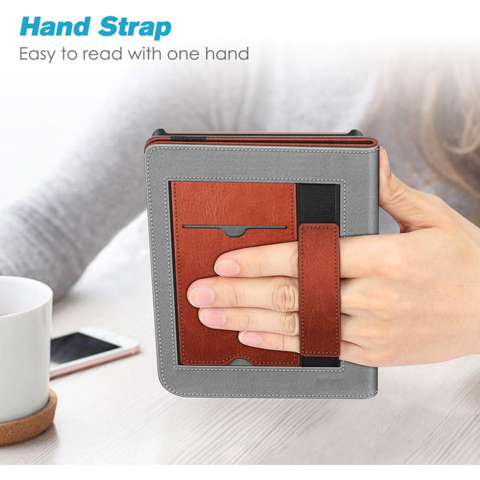 Чохол Fintie для Pocketbook Touch HD 3 / Touch Lux 5/4 / Basic Lux 4/3/2 та Pocketbook Color: з підставкою, кишенями, петлею та авто-ввімкненням/вимиканням (Колір: Z - Sattelbraun)