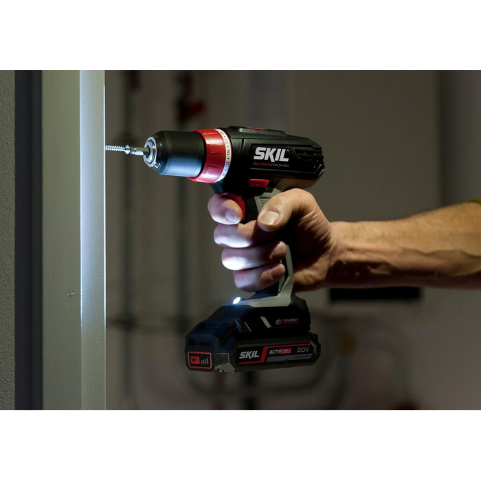 Акумуляторний дриль-шуруповерт SKIL 2842AA (18V, сірий) з акумулятором та зарядним пристроєм