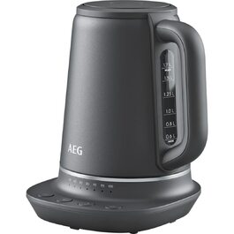 Електричний чайник AEG K7-1-6BP з 7 рівнями температури, функцією підігріву та захистом від перегріву, 1.7 л, сірий