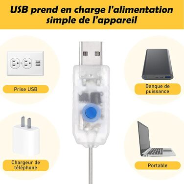 LED штора Anpro 3x3м, USB, 8 режимів, тепле світло - декор для дому та вечірок