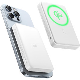 Power Bank ESR MagSafe 10000mAh, QI2, Бездротова Магнітна, 15W, USB-C, для iPhone/Pixel, Білий