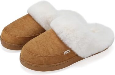 Тапочки зимові жіночі та чоловічі NineCiFun, теплі, з флісу, антиковзкі, для дому та вулиці (36/37 EU, Camel)