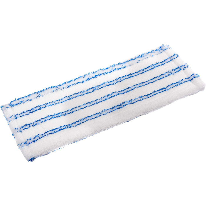 Sonty 5-Piece Replacement Mop Pad, Microfiber, Professional Mop 40cm White with Blue Stripes (5)