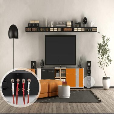 Комплект позолочених роз'ємів-вилок для акустичних кабелів Monosaudio SY1508G, чиста мідь, для кабелів 8-20AWG (до 4мм), 8 шт.