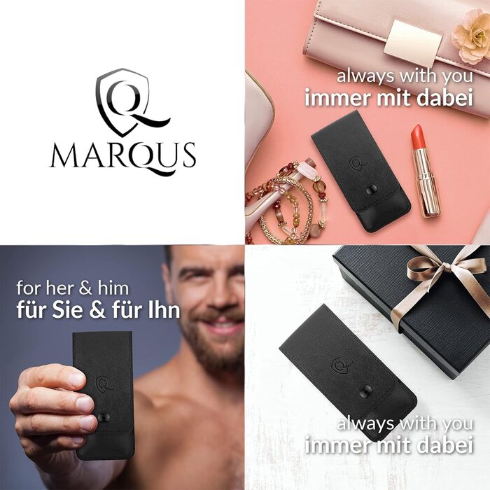Набір для манікюру marQus 4 в 1: практичний, компактний, з пилочкою з Solingen. Ідеальний для дому, подорожей та у кишеньку. Чорний колір