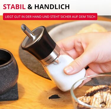 Дозатор для цукру Westmark Blacky, 190 мл, скло/нержавіюча сталь/пластик