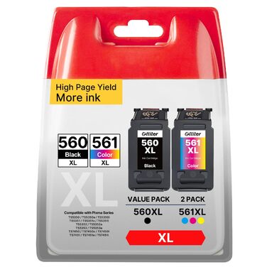 Комплект картриджів 560 XL та 561 XL для принтерів Canon PIXMA TS5300, TS5350, TS5351, TS7400, TS7450 (чорний та кольоровий)