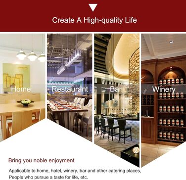 Настінна полиця для вина з металу, 100 см, з тримачем для келихів, LED-підсвічуванням, чорна. Ідеально для бару, вітальні, кухні.