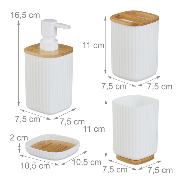Relaxdays 6-Piece Bathroom Set