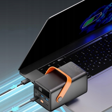 Потужний павербанк 50 000 мАг, 65 Вт, 3 USB-порти, портативний зовнішній акумулятор для смартфонів (14.7*7.5*7.5 см)