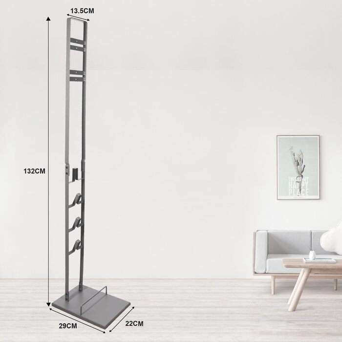 Стійка для пилососа Dyson V15, V11, V10, V8, V7, V6. Аксесуар для пилососа, металева підставка сірого кольору. Сумісна з DC30, DC31, DC34, DC35, DC58, DC59, DC62, DC74