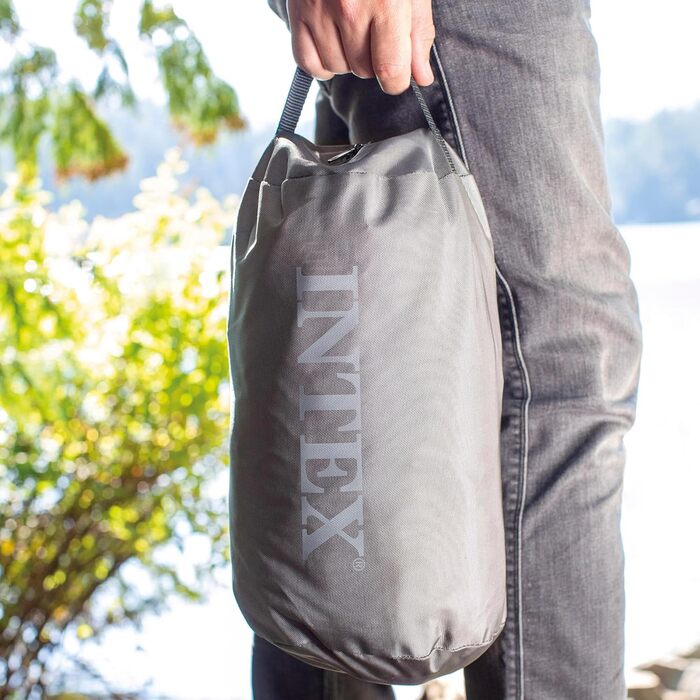 Надувний матрац Intex Twin Dura-Beam Premaire для кемпінгу з USB, 99x191x22 см (64011)