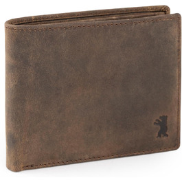 Berliner Bags Vintage Wallet, Portmonee (Coin Wallet) made of Leather, Wallet with TÜV-tested RFID protection, for Men - Brown