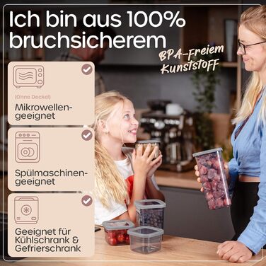 Герметичні контейнери для зберігання продуктів [Набір 12 шт] Антрацит - Складні, економія місця для кухні, банки для круп, контейнери для їжі, набір 12 штук