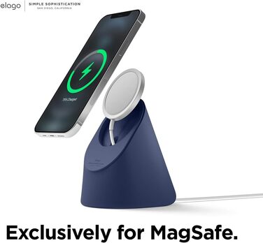 Підставка для зарядки iPhone Elago MS1 сумісна з MagSafe, Jean Indigo, Standby Mode (iOS 17)