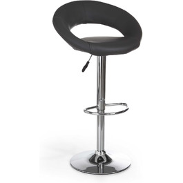 Барний стілець Thilde AC Design, PU, сірий (чорний), 56x50x100 см
