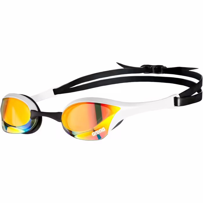 ARENA Unisex - Adult Cobra Ultra Swipe Mr (Yell-White) Swim Goggles, Multi-Colored, 1 & Anti-Fog Spray for Swim Goggles (No Fog, 150 Applications), Transparent (100), One Size