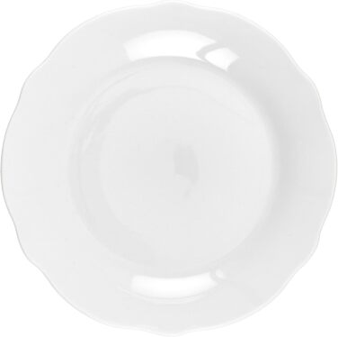 Набір посуду Baroni Home на 6 осіб: 18 предметів (тарілки, супові тарілки, десертні тарілки), стиль Лотос, порцеляна