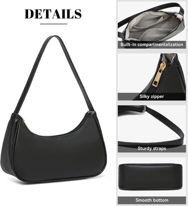 Сумка жіноча на плече з екошкіри, ретро хобо, маленька сумка для дівчат-підлітків, однотонна Dirndl сумка