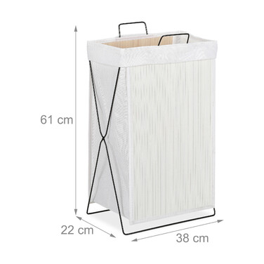Relaxdays Laundry Basket Bamboo with Frame