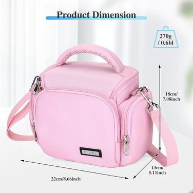 Сумка для камери Baigio: фотосумка для DSLR/SLR камер, об'єктивів та аксесуарів (рожева)