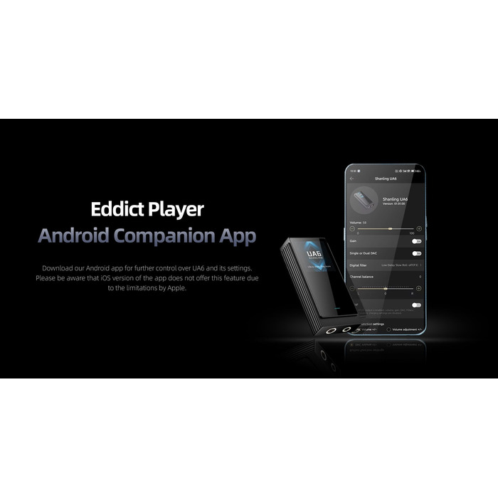 ЦАП/підсилювач Shanling UA6 (чорний), 4 x CS43131