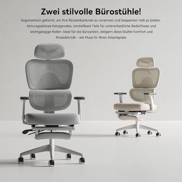 Офісний крісло MUSSO E600SE сірого кольору: ергономічний дизайн, регулювання поперекової підтримки, підлокітники та підголівник, підставка для ніг, підтримка спини для жінок