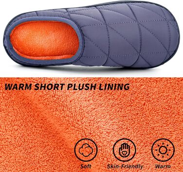 Тапочки домашні жіночі/чоловічі зимові теплі, плюшеві, м'які, зручні з memory foam, антиковзні, двоколірні, для дому та вулиці (38/39 EU, сірі)